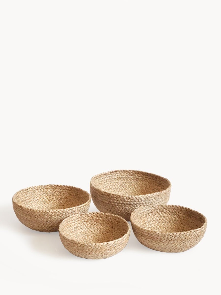 Bol de cuisine , salle de bain bol service à bonbons ou plus Kata - Naturel (lot de 4) - Panier korissa