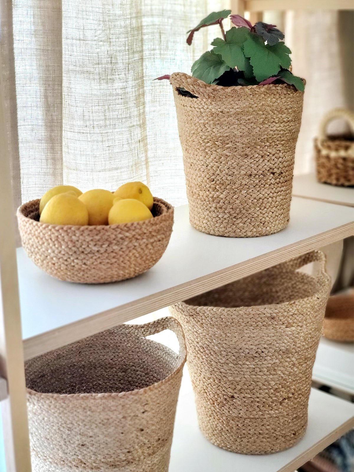 Bol de cuisine , salle de bain bol service à bonbons ou plus Kata - Naturel (lot de 4) - Panier korissa