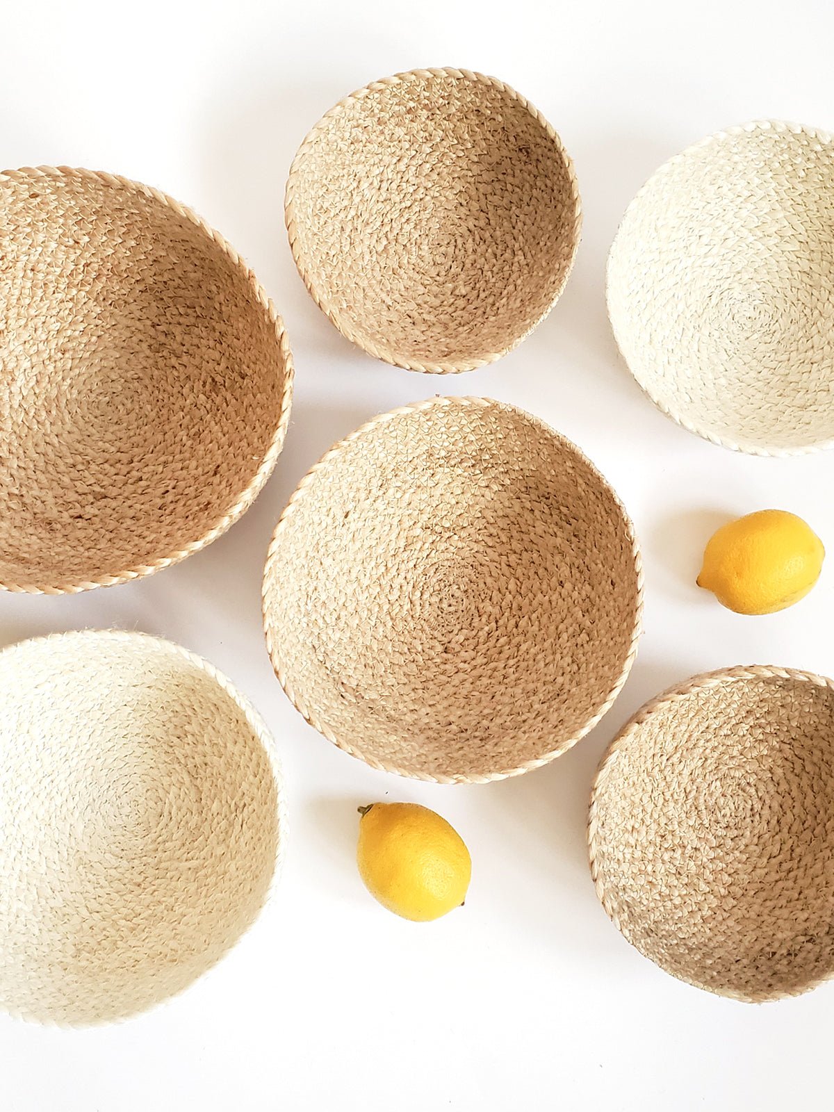 Bol de cuisine , salle de bain bol service à bonbons ou plus Kata - Naturel (lot de 4) - Panier korissa