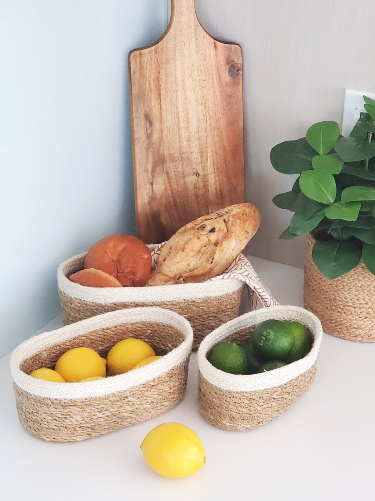Bol ovale rangement cuisine et de autre de marque Savar (lot de 3) - Panier korissa