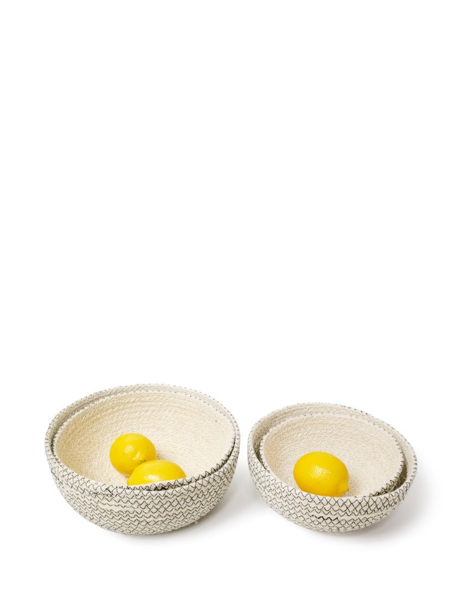 Bol rond Amari - Noir (lot de 4) - Panier korissa