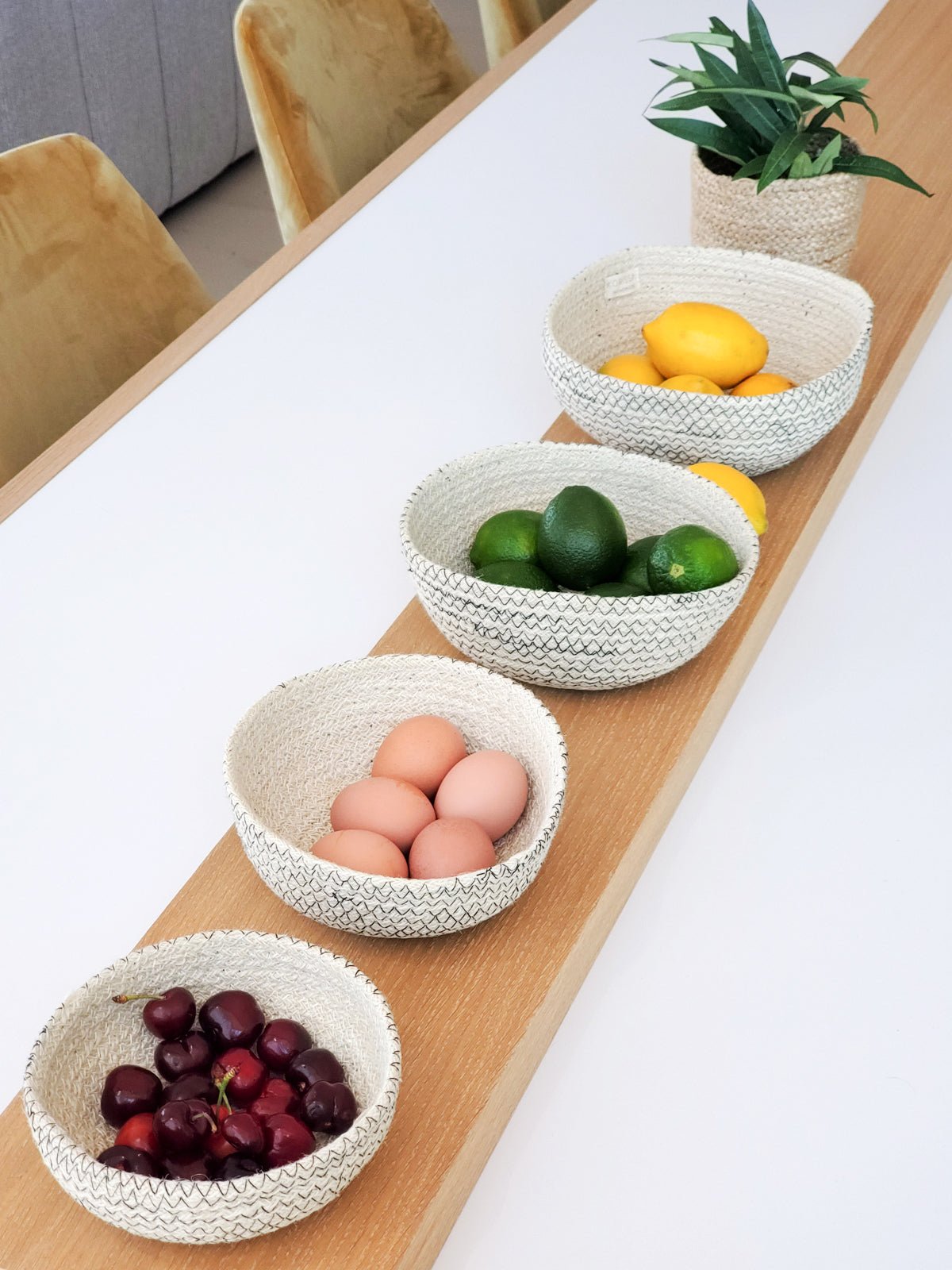 Bol rond Amari - Noir (lot de 4) - Panier korissa