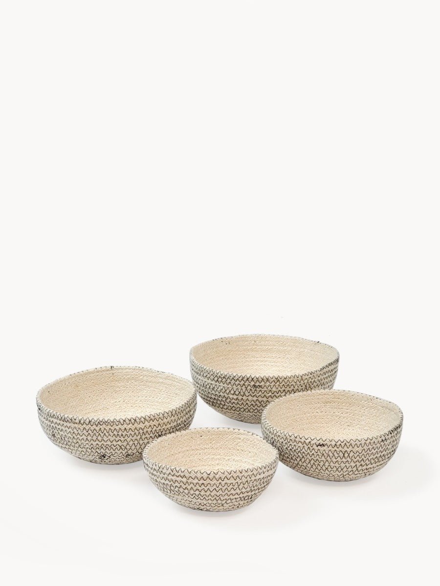 Bol rond Amari - Noir (lot de 4) - Panier korissa